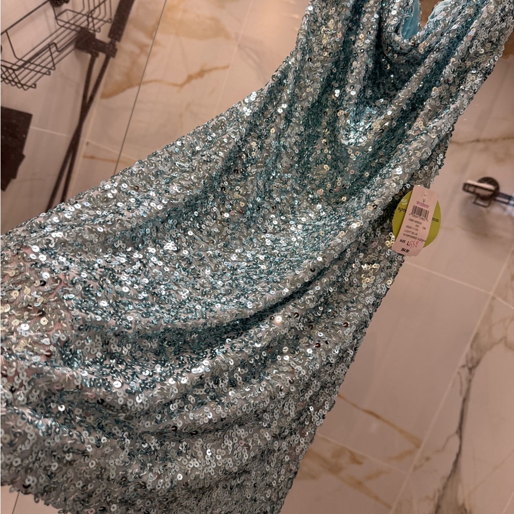 Windsor Light Blue Sequin Dress
